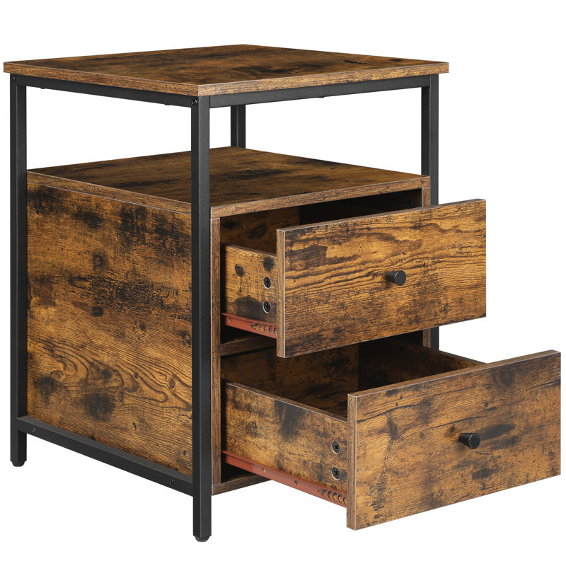 Agit 45cm W Steel Bedside Table