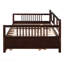 Lit de jour double en bois avec lit gigogne simple, espresso-1668425616-1668425619