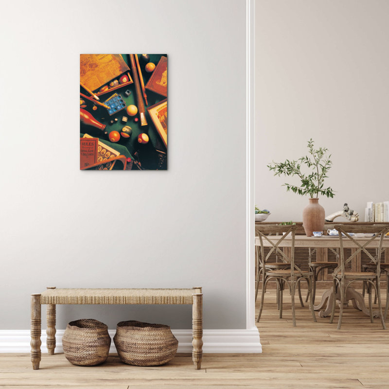 Billiards by Art Studio 77.5cm H x 58cm W MetalArt Materic Aluminum Satin Effect, Frameless Panel, Lightweight Ready to Hang