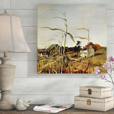 " Autumn Cornfield " by Andrew Wyeth Painting Print