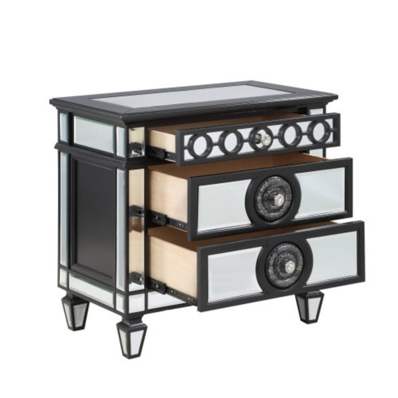 Tables de chevet, Noir / argent
