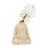 Vase Stoneware Ceramic Boho Meditative Figure Design 8 Inch Ivory Home Decor For Living Room Office Bedroom Tabletop Buddha-Style Yoga Inspired Sculptural Accent Piece.