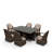 Algird 6 - Person Wicker Patio Dining Set with Rectangular Table , Cushions Included-87427995