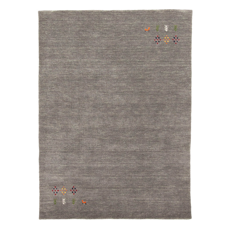 Tapis gris Kashkuli Gabbeh 4 pi 0 po x 5 pi 8 po