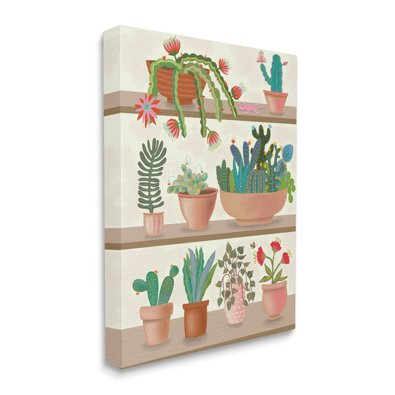 " Modern Chic Succulent ", 20" H x 16" W, Wrapped Canvas