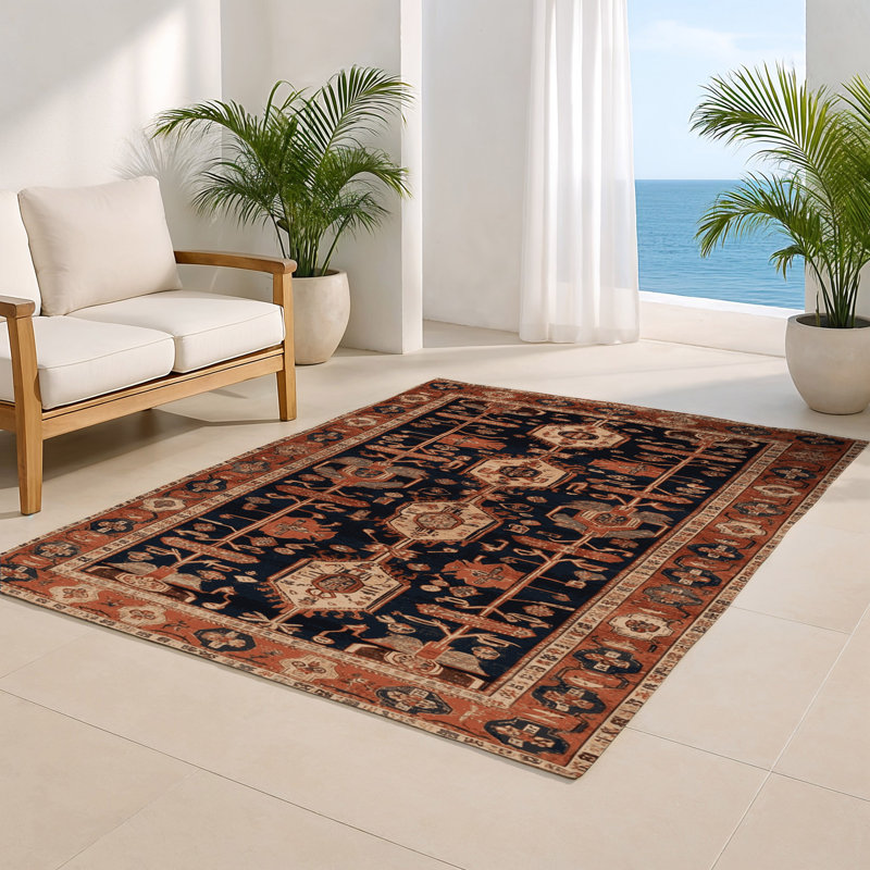 Tapis turc intérieur et extérieur brun, Rectangle 5 pi x 7 pi