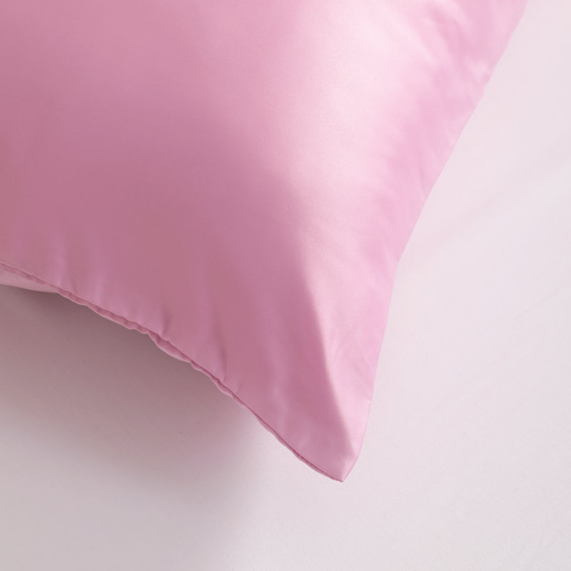 Satin Body Pillow Pillowcase, Hidden Zippered Pillow Cover, Slip Cooling - NTBAY, Light Pink