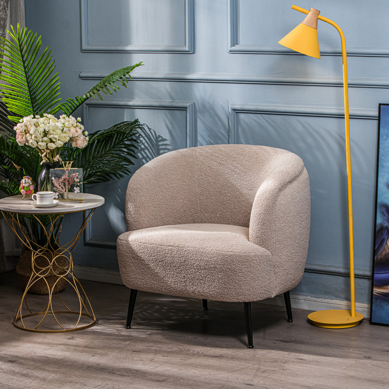 Chaise longue en métal Kestner, Tissu beige