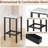 17 Stories 3-Person Modern Dining Set: Extra-Long Counter-Height Table + 3 Cushioned Stools | Space-Saving Design for Apartments & Small Kitchens | Durable Steel & MDF Construction