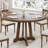 47" Round Dining Table for 4-6, Farmhouse Wooden Kitchen Table with Adjustable Legs, Brown-928328920