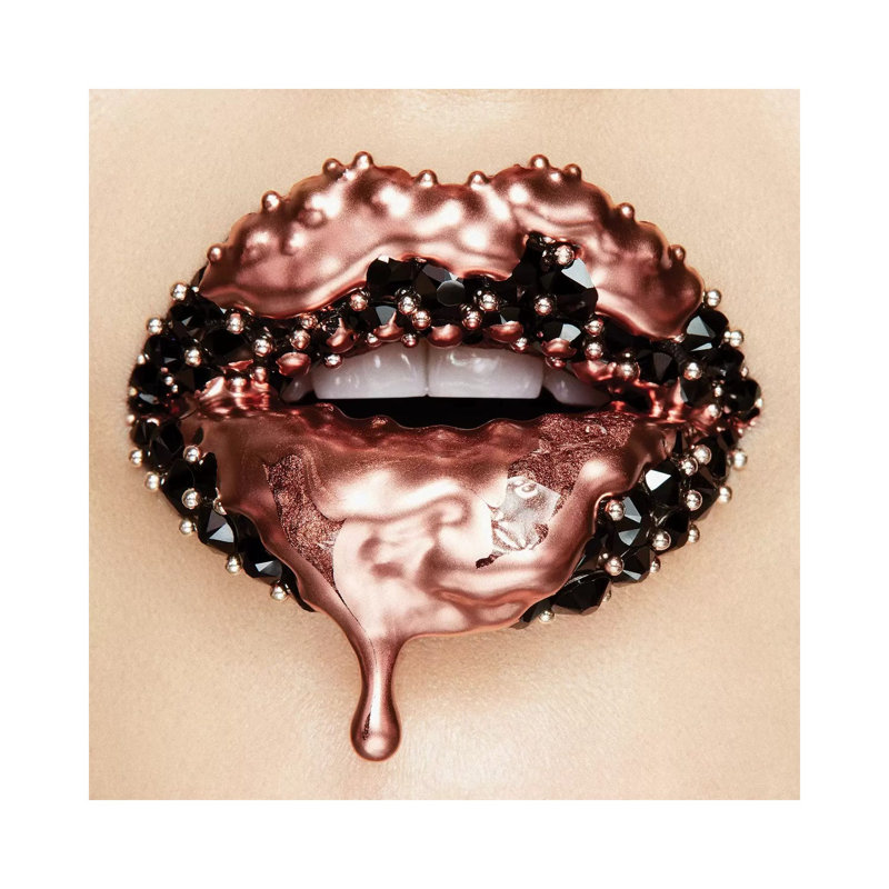 «Rose Gold Melting Carat» par Vlada Haggerty - impression d'art graphique, H 12 po x l 12 po x P 0,75 po, Toile tendue