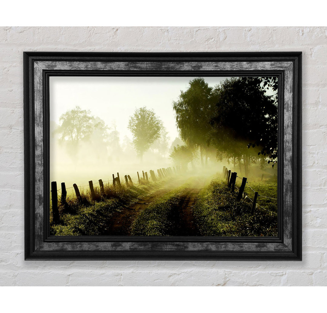 Country Lane Mist - Einzelner Bilderrahmen Kunstdrucke