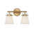 Luminaire de meuble-lavabo 2 lumières Gleanarm en laiton chaud-70337275