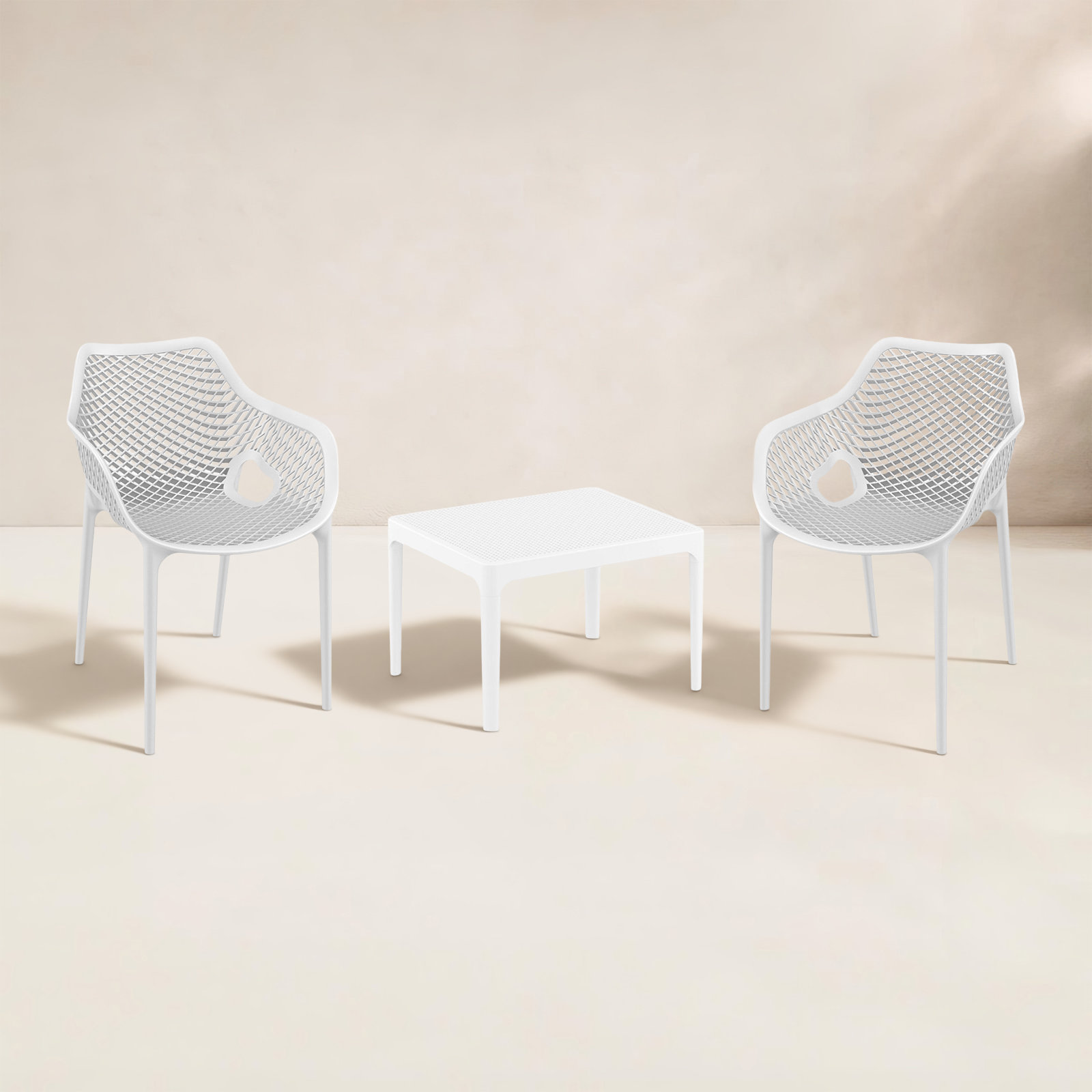 Farrah 2-Person Patio Seating Group, White