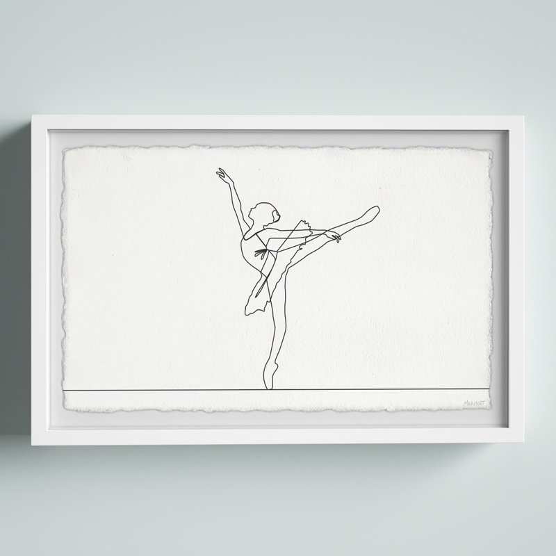 Perfect Arabesque - cadre photo, reproduction de dessin, H 8 po x l 12 po x P 1,5 po