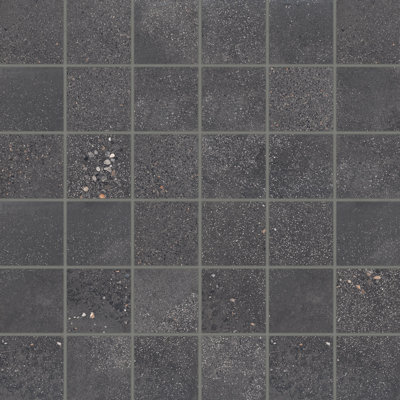 Bedrosians Area 51 2" x 2" Square Matte Porcelain Mosaic in Black (5 sq. ft./Case)
