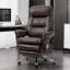 Fauteuil de direction avec repose-pieds Pelle Massage