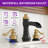 Two-Handle 3-Hole Deck Mount Widespread Bathroom Faucet with Drain Assembly-105190010