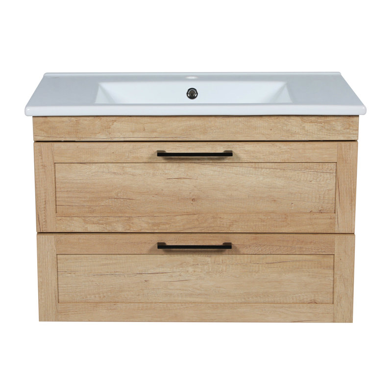 25.6'' Single Bathroom Vanity with Ceramic Top