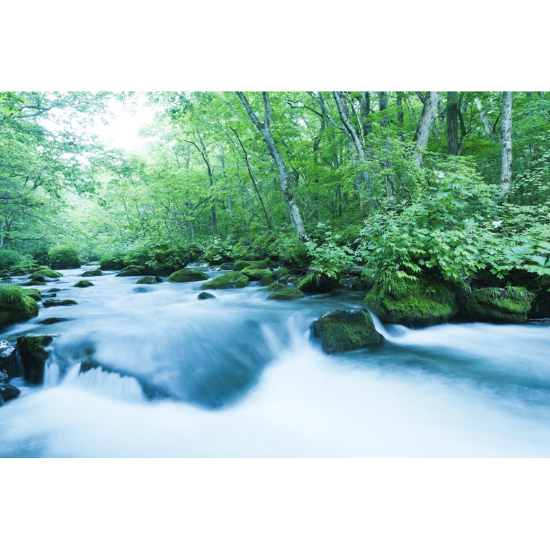 Mountain Stream by Ooyoo - Wrapped Canvas Print, 20cm H x 30cm W x 3.8cm D
