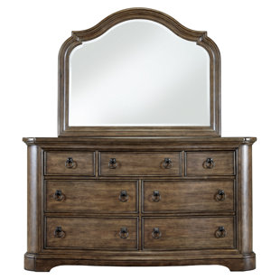 Commode 7 tiroirs avec miroir Aurora