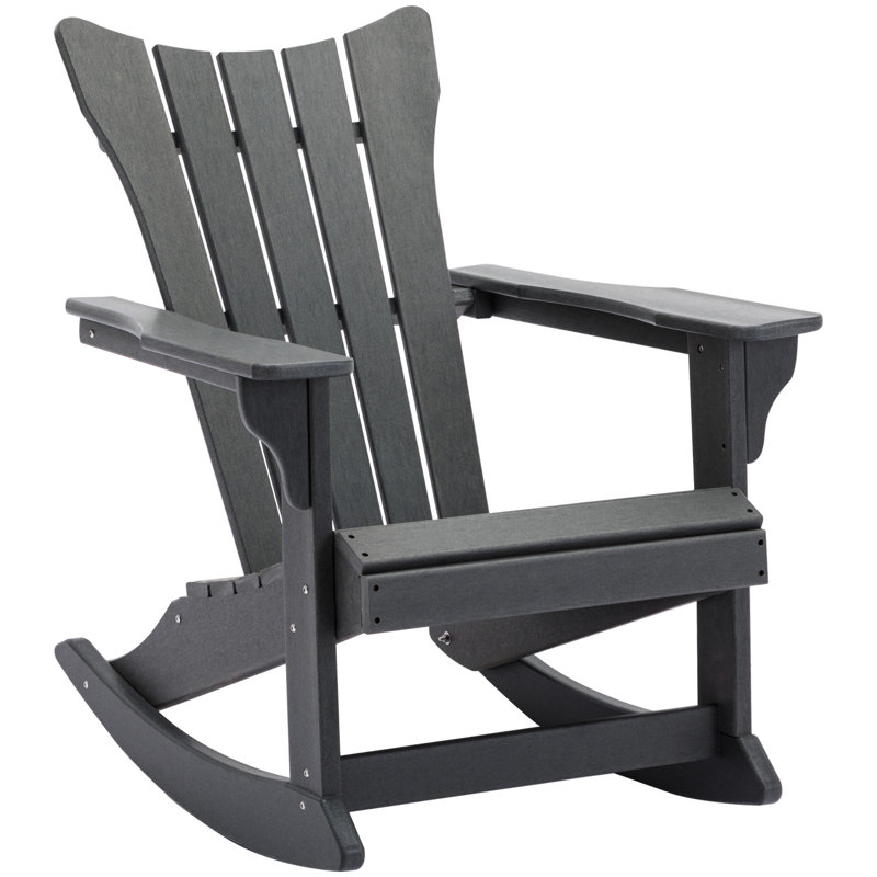 Chaise berçante d'extérieur Gerika, gris