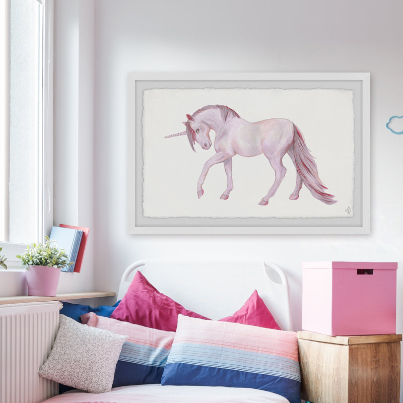 Crossman Crossman Pink Majestic Unicorn - Single Picture Frame Print, 61cm H x 91cm W