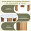Table basse hexagonale de 31 pouces de style moderne