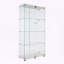 Armoire lumineuse en verre à deux portes avec 4 tablettes et télécommande
