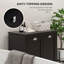 Armoire à linge double inclinable, armoire de rangement pour salle de bain avec panier à 2 compartiments, armoire de plancher moderne pour salle de bain, noir