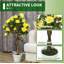Decorative Artificial Rose Bushes, Ready-to-Use Potted Florals for Indoor Home Accent,2 Pack