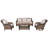 4-piece Outdoor Aluminum Wicker Sofa Set