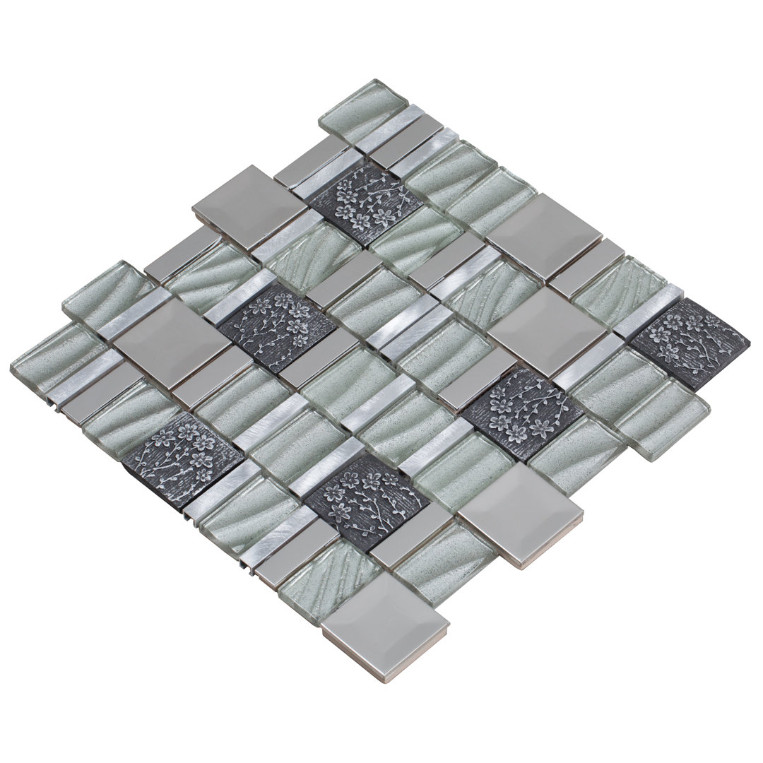 Vitray Random Sized Metal Mosaic Wall & Floor Tile Mirrella 