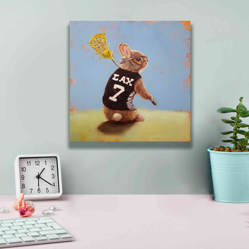 «Lax Bunny» par Lucia Heffernan, H 12 po x l 12 po x P 0,75 po