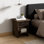 Table de chevet moderne en bois 15,5 po x 15,5 po x 17,8 po avec tiroir et tablette