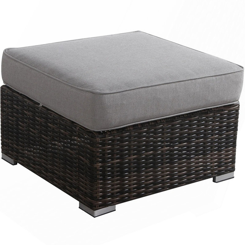 Outdoor Ottoman With Cushion – Fully Assembled