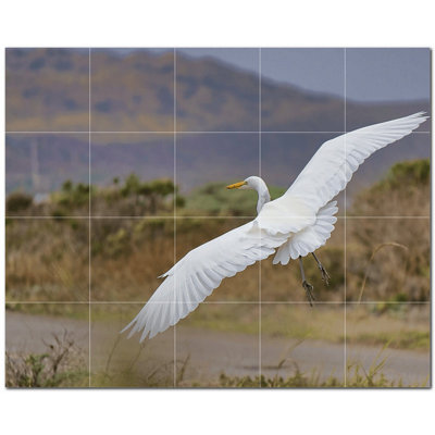 Murale en céramique satinée Bird Photo 12 po x 12 po Bird