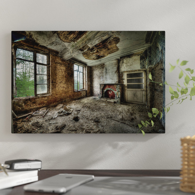 « chateau de vivre ii », reproduction de photo sur toile, H 12 po x l 18 po x P 1,5 po, Toile tendue, Pas de tapis