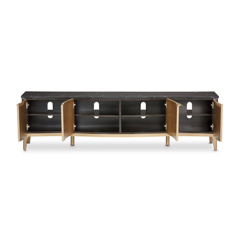 Malibu Crest Solid Wood TV Stand, Dark Espresso/Brown