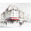 Napperon blanc moderne - White Street avec des accents rouges