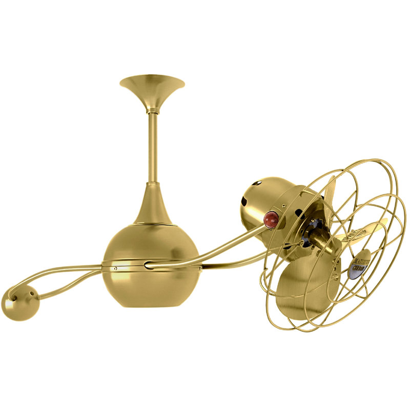 40" Brisa 2000 3 Blade Ceiling Fan, Brushed Brass