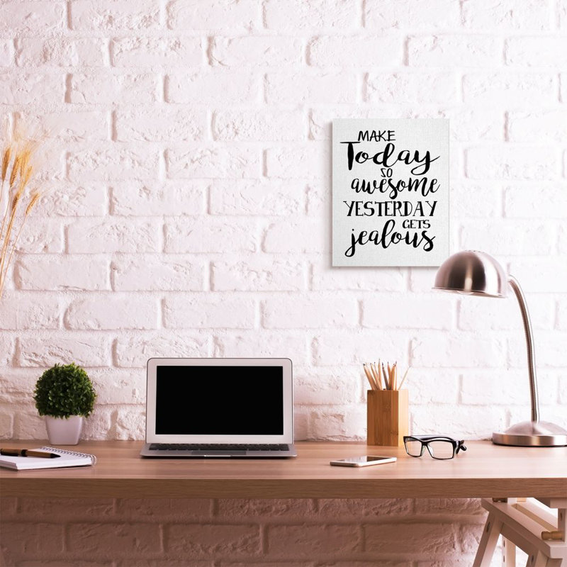 Black and White Motivational Quote Canvas Wall Art
