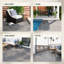 30 tuiles de terrasse emboîtables, bois franc d'acacia à motif rayé pour plancher extérieur, solution de patio imperméable et facile à installer