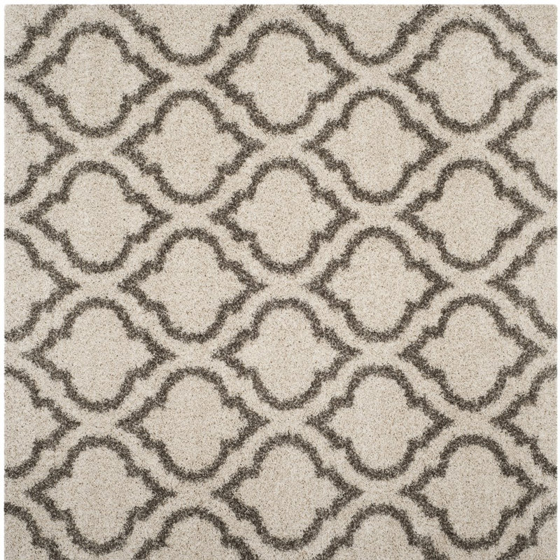 Darrold Hudson Shag Performance Geometric Rug, Square 7'