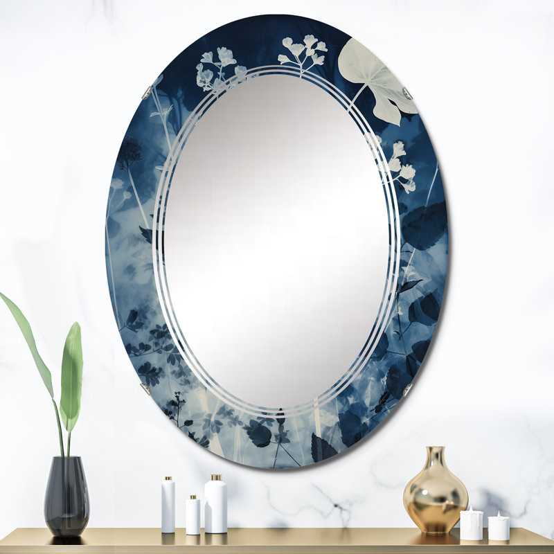 Zagora - Miroir mural moderne ovale, 36 po x 24 po