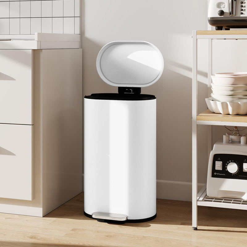 Step On Kitchen Trash Can - 30L, White