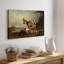 Chèvres dans un paysage - Peinture sur toile tendue par Gauermann - c. Milieu du 19e siècle-400004242