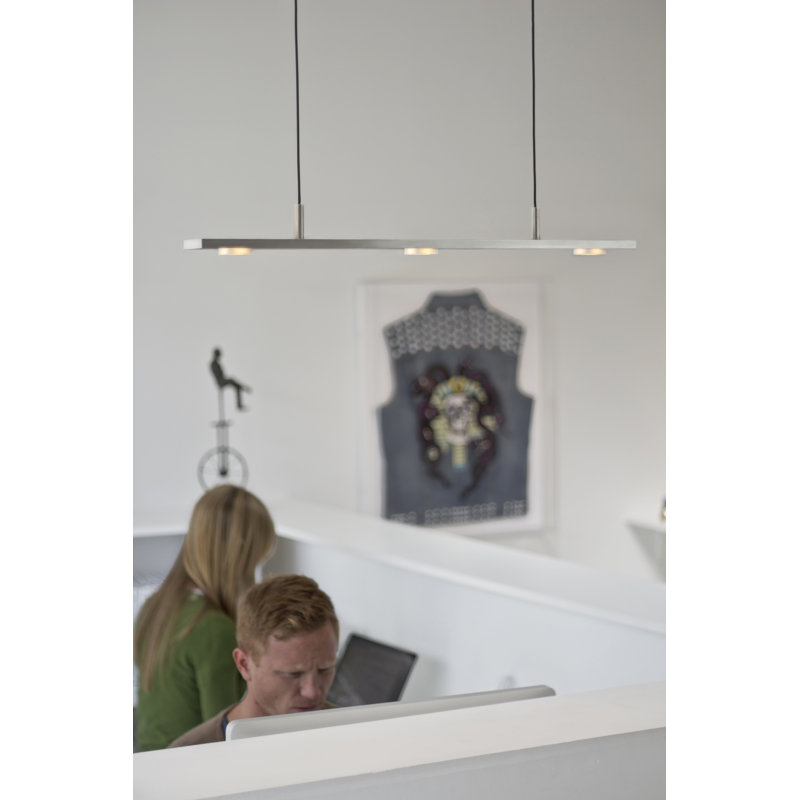 Brevis Linear LED Pendant, Brushed Aluminum, 42", (2700K) Dry Warm White