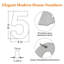 Numéro de maison à fixation flottante en acier inoxydable H 6 po-81184595-81184604