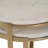 Sanches Round Marble Top Nesting End Tables with Gold Iron Metal Frame - Modern Side Tables for Living Room, Bedroom, Office or Entryway - White & Gold